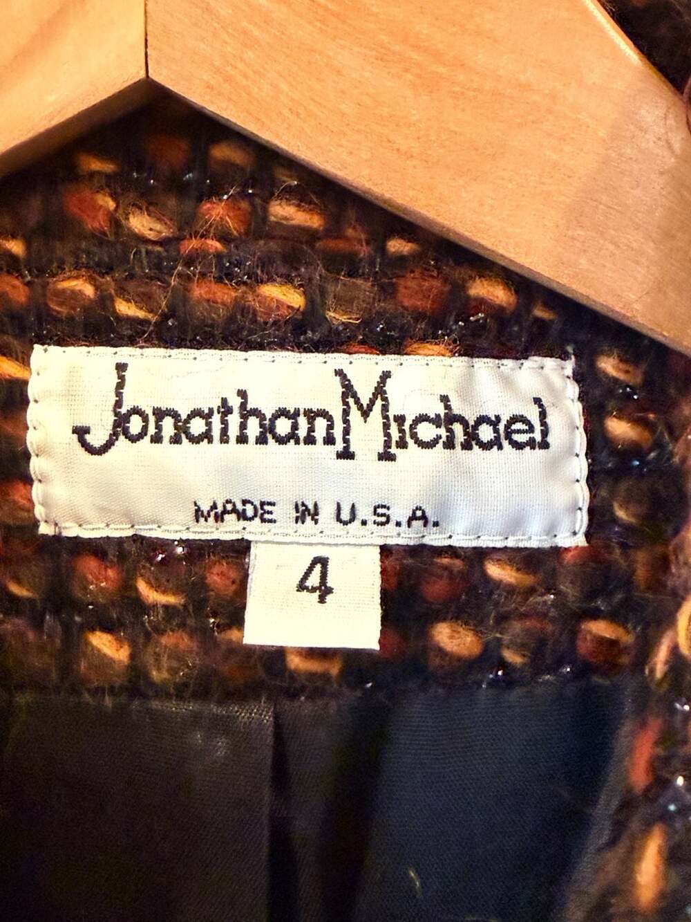 Vintage Jonathan Michael boucle tweed coat -Sz 4 - Picture 3 of 5